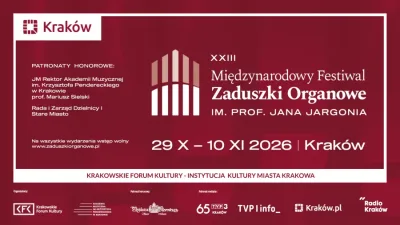XXIII International Festival „Zaduszki Organowe” named after Prof. Jan Jargoń