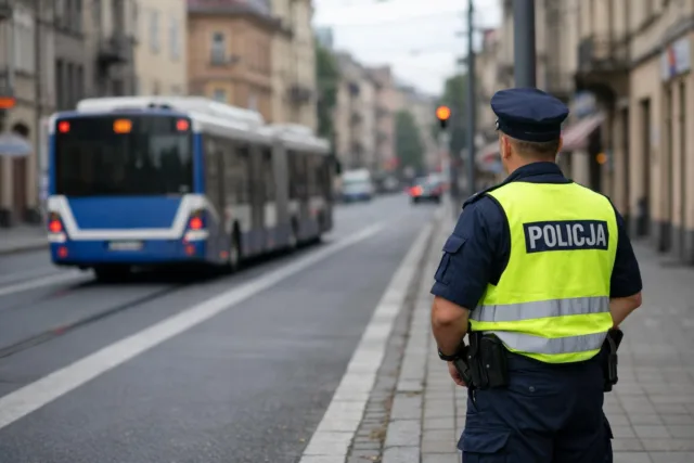 Inspektorzy MPK i policjanci kontrolują buspasy na Konopnickiej