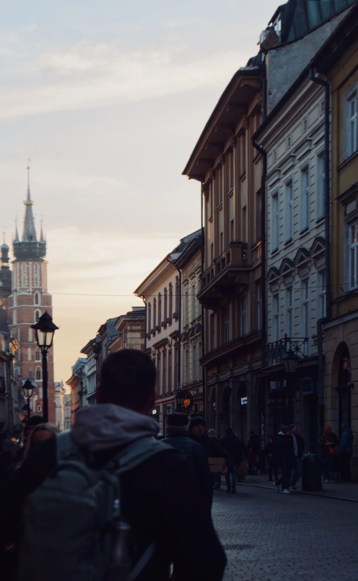 Kraków's Old Town at sunset