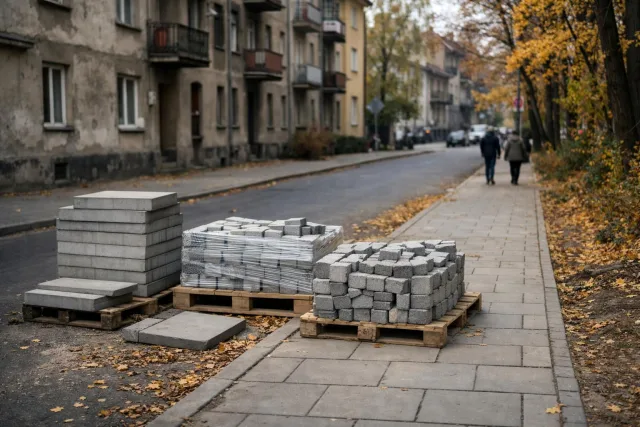 Na ul. Chełmskiej wymienią płyty chodnikowe i krawężniki